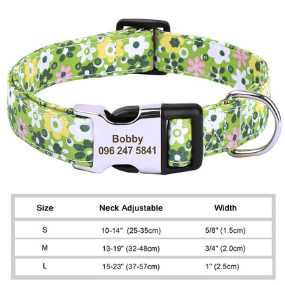 Nylon Pet Collar Personalized Customization