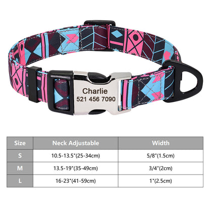 Nylon Pet Collar Personalized Customization