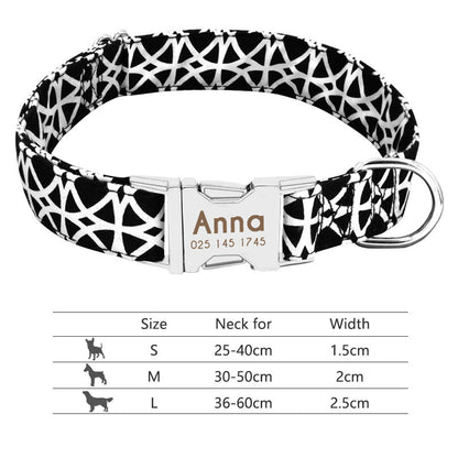 Nylon Pet Collar Personalized Customization