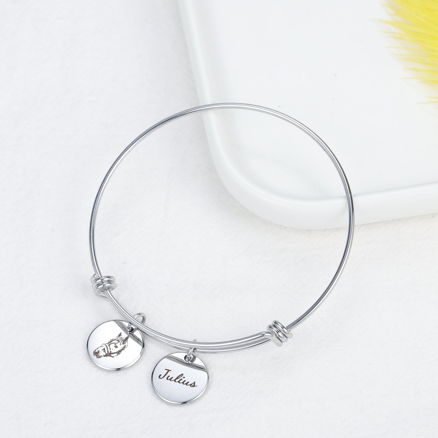Charmed braclet with pet name