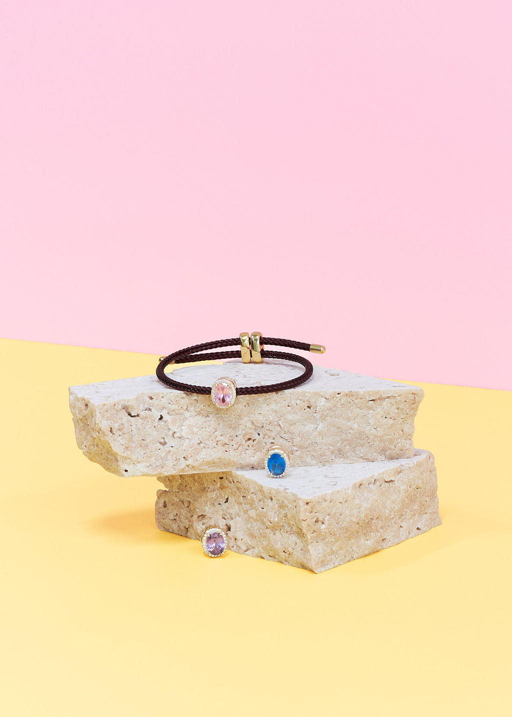 Matching Brown Collar and Bracelet Bundle