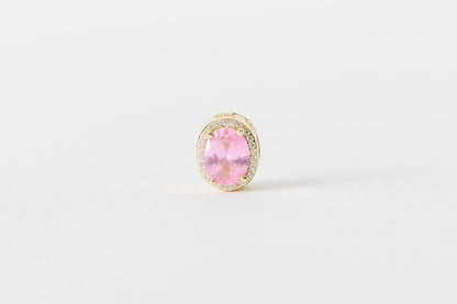CharmedPaws Eternal Bond Collection – Playful Blossom (Pink) - 925 Sterling Silver 14K Gold-Plated Charm Clips (collar)