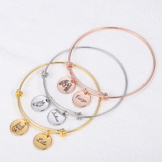 Charmed braclet with pet name