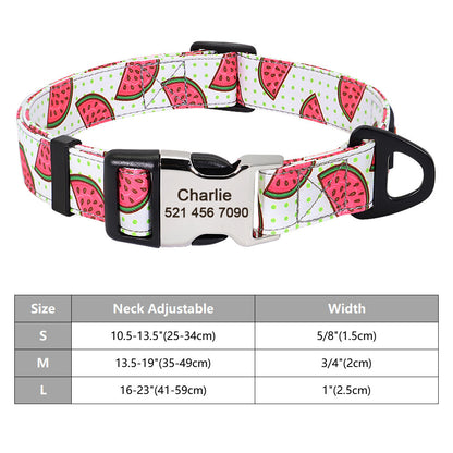 Nylon Pet Collar Personalized Customization