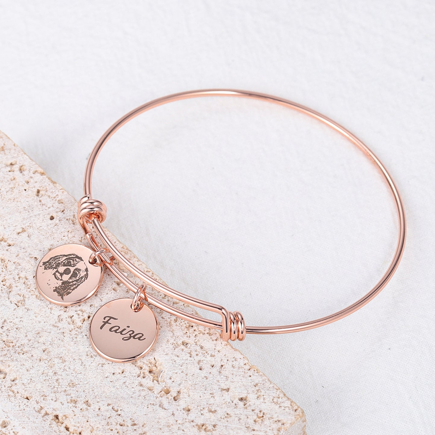 Charmed braclet with pet name